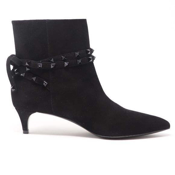 Brand New 8 Valentino Garavani Rockstud Flair Suede Booties - Picture 10 of 12